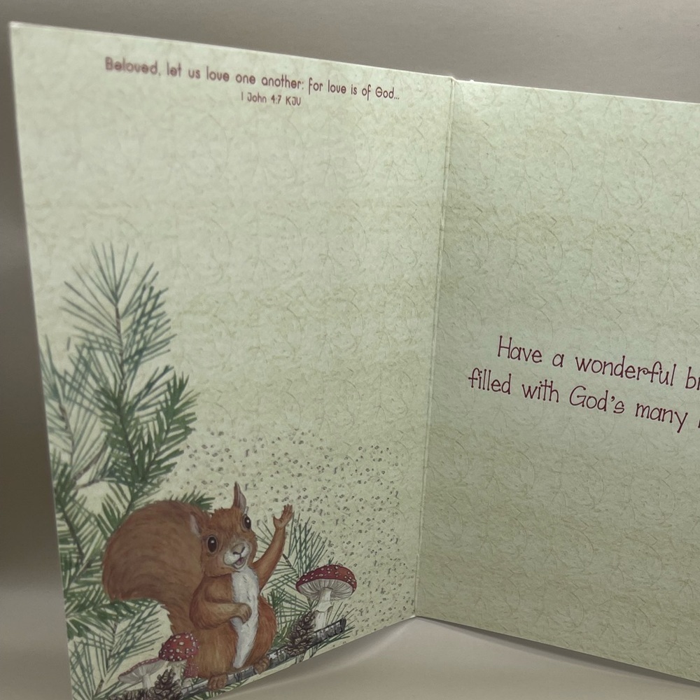 Squirrel Mushroom Birthday Greeting Card, New, For Bundles Only ๐๐ฟ๏ธ - Picture 5 of 7